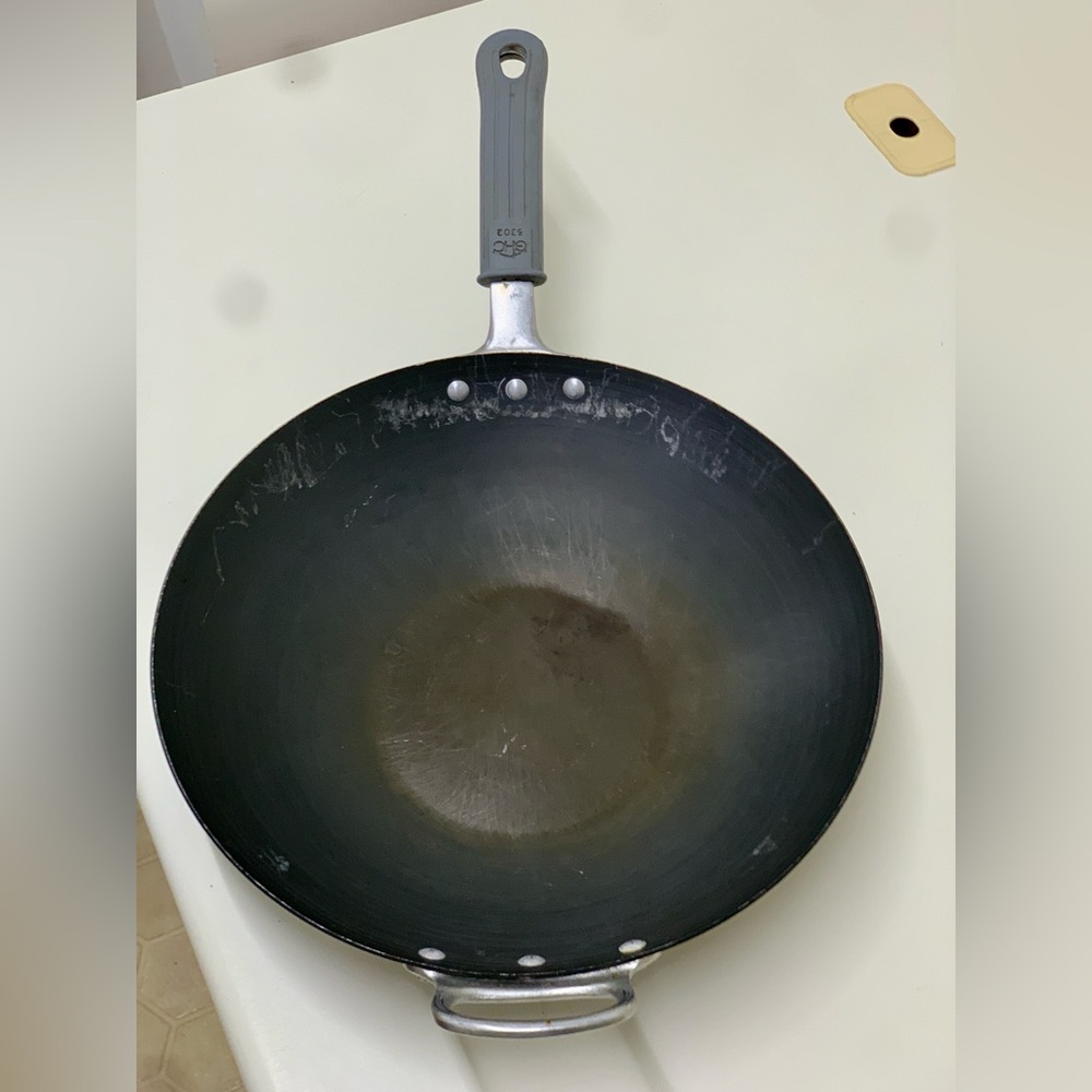 Vtg Maganalite Professional Silicone Rubber Handled 14” Non Stick Stir Fry Wok